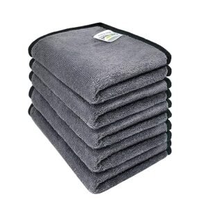 Premium Grey Microfiber Cloths (4-Pack, 40x40cm, 340 GSM)