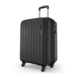 Safari Genius Alley 55cm Black Cabin Trolley Bag | Durable Hard Case Polypropylene Carry On Suitcase with 360° Spinner Wheels